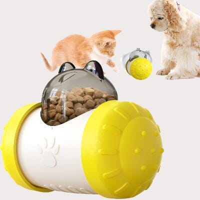 Distributeur de Croquettes pour Chien - BrainChase™ - Jaune - Le Chien Combler