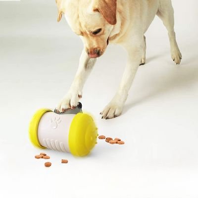 Distributeur de Croquettes pour Chien - BrainChase™ - Jaune - Le Chien Combler