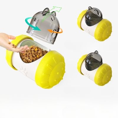 Distributeur de Croquettes pour Chien - BrainChase™ - Jaune - Le Chien Combler