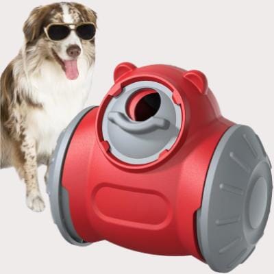 Distributeur de Croquettes pour Chien - BrainChase™ - Rouge - Le Chien Combler