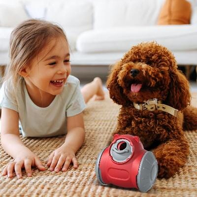 Distributeur de Croquettes pour Chien - BrainChase™ - Rouge - Le Chien Combler