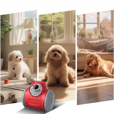 Distributeur de Croquettes pour Chien - BrainChase™ - Rouge - Le Chien Combler