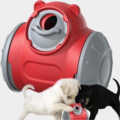 Distributeur de Croquettes pour Chien - BrainChase™ - Rouge - Le Chien Combler