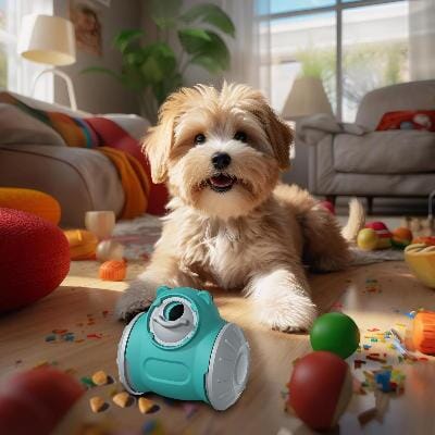 Distributeur de Croquettes pour Chien - BrainChase™ - Turquoise - Le Chien Combler