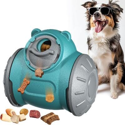 Distributeur de Croquettes pour Chien - BrainChase™ - Turquoise - Le Chien Combler