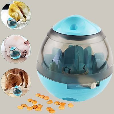 Distributeur de Croquettes pour Chien - FeedMaze™ - Bleu - Le Chien Combler