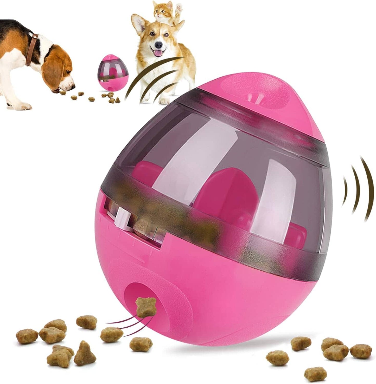 Distributeur de Croquettes pour Chien - FeedMaze™ - Rose - Le Chien Combler