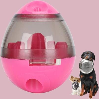 Distributeur de Croquettes pour Chien - FeedMaze™ - Rose - Le Chien Combler