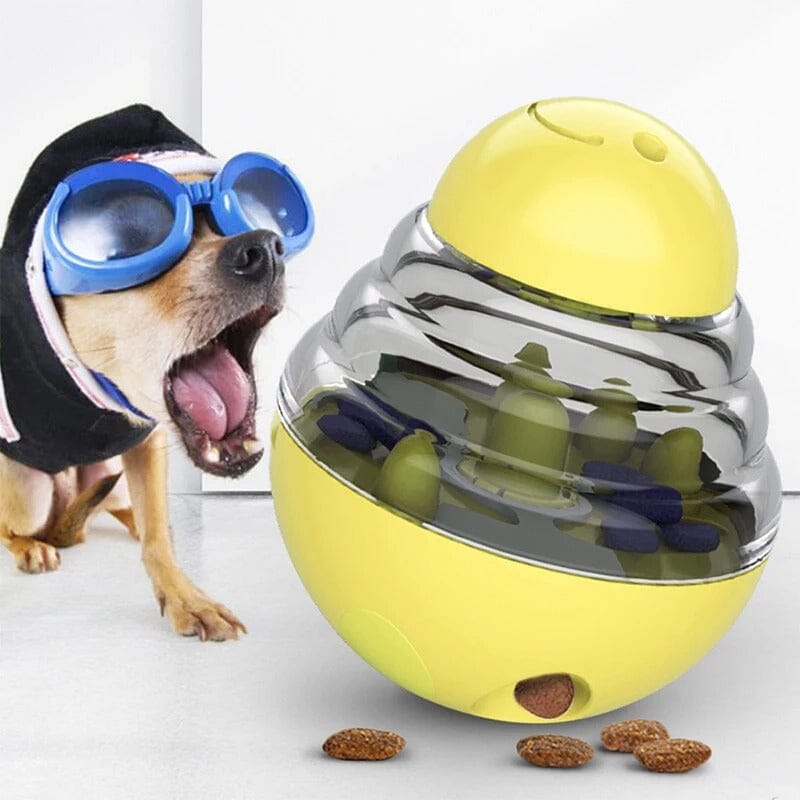 Distributeur de Croquettes pour Chien - SlowFeederDog™ - Jaune - Le Chien Combler