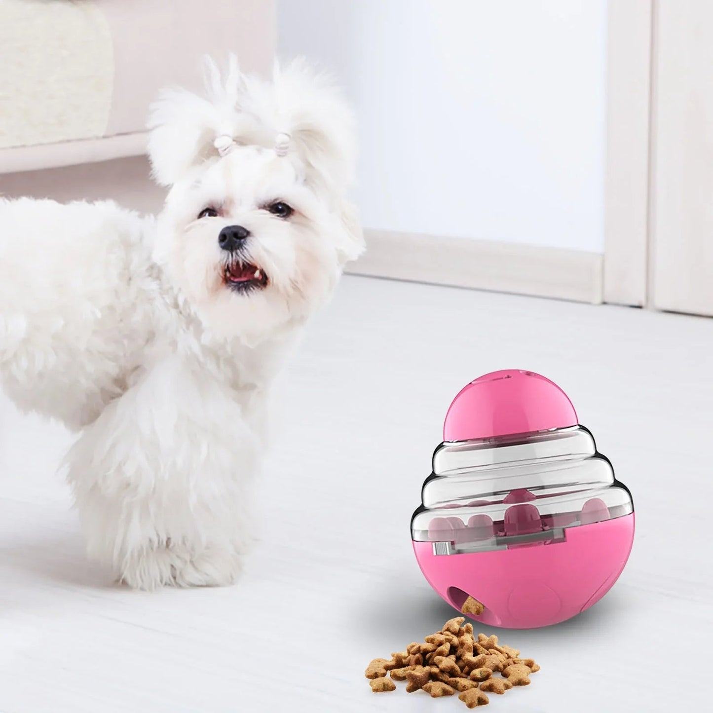 Distributeur de Croquettes pour Chien - SlowFeederDog™ - Rose - Le Chien Combler