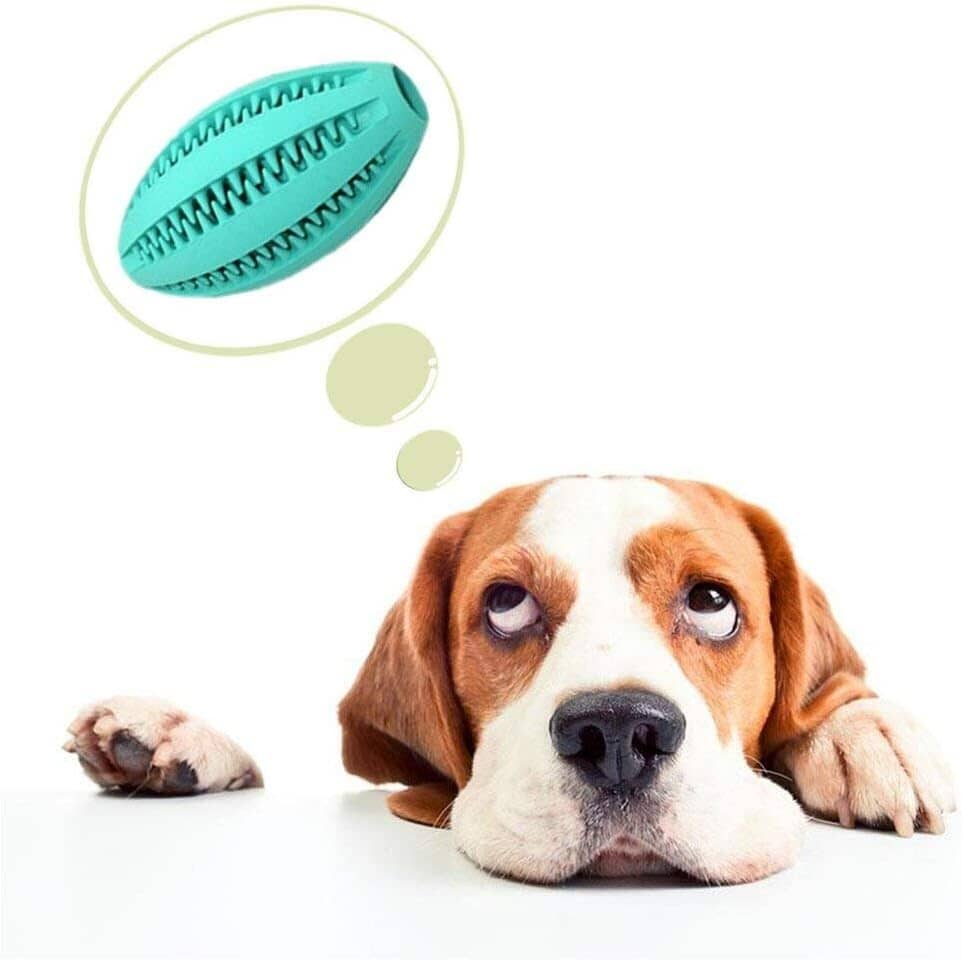 Jouet Interactif pour Chien - ChewBounceBall™ - Bleu Clair - Le Chien Combler