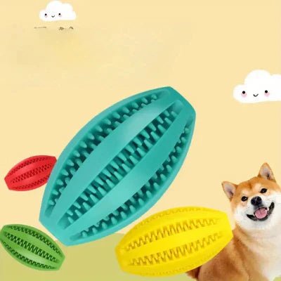 Jouet Interactif pour Chien - ChewBounceBall™ - Bleu Clair - Le Chien Combler