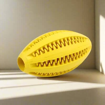 Jouet Interactif pour Chien - ChewBounceBall™ - Jaune - Le Chien Combler