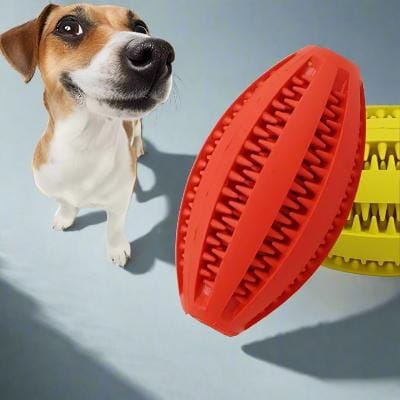 Jouet Interactif pour Chien - ChewBounceBall™ - Rouge - Le Chien Combler