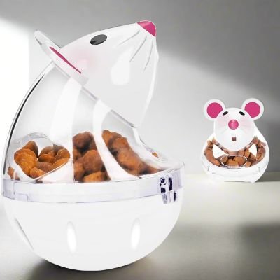 Jouet Interactif pour Chien - FeedBall™ - Souris Blanche - Le Chien Combler