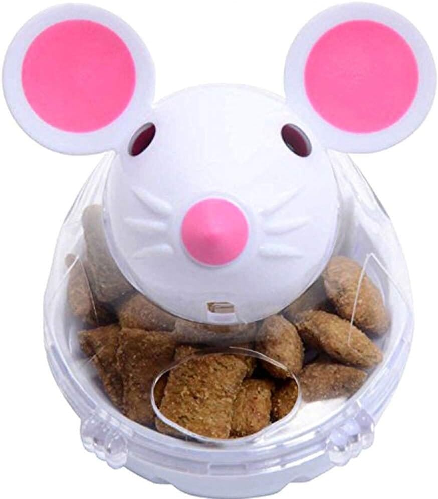 Jouet Interactif pour Chien - FeedBall™ - Souris Blanche - Le Chien Combler