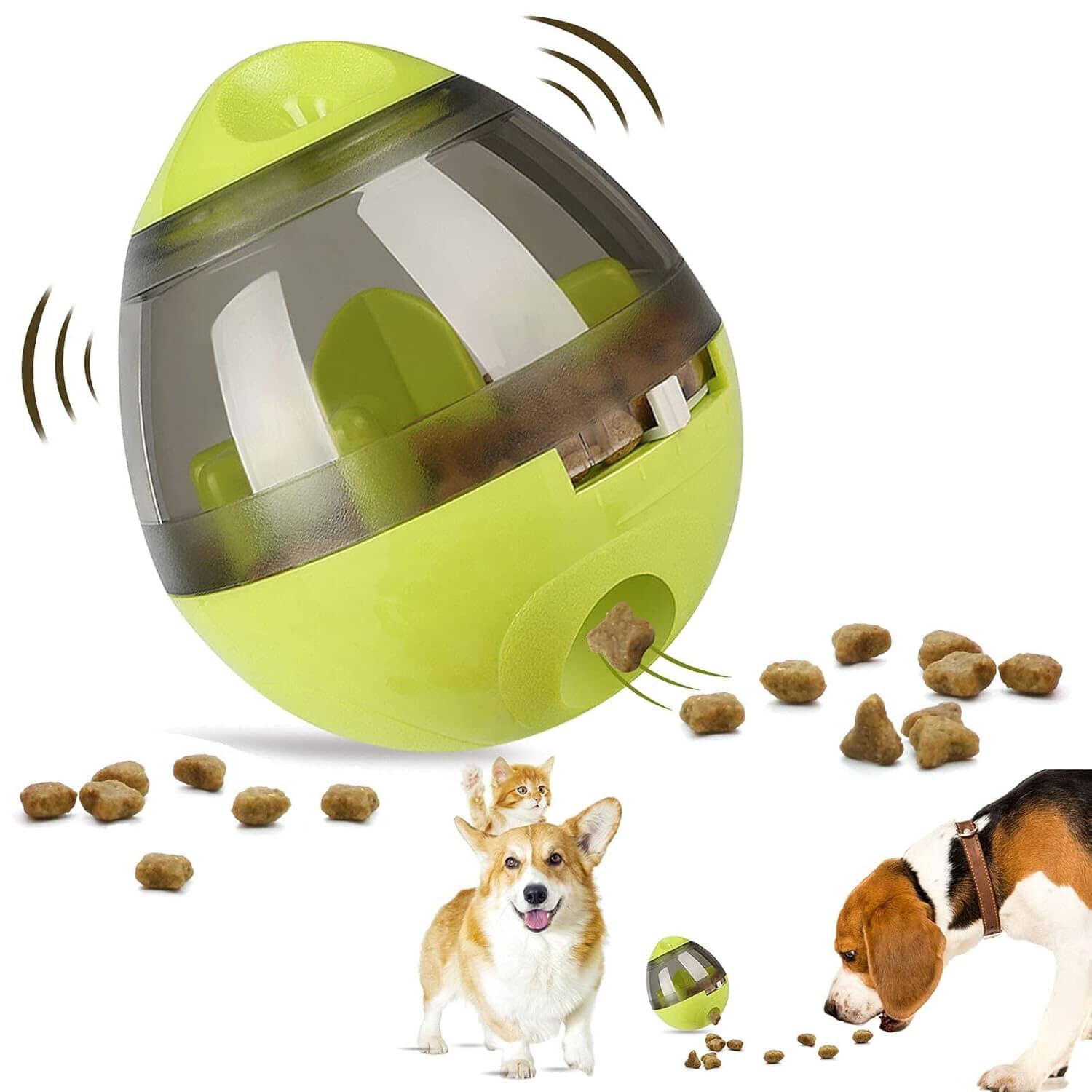 Distributeur de Croquettes pour Chien - FeedMaze™ - Vert - Le Chien Combler