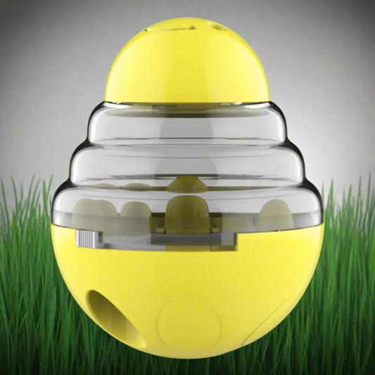 Distributeur de Croquettes pour Chien - SlowFeederDog™ - Jaune - Le Chien Combler